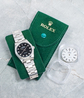 Rolex Air-king 34 Nero Oyster 14000 Cusumized Royal Black Onyx Diamonds Double Dial